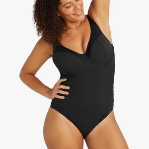 NWT Artesands Black One Piece Swimsuit